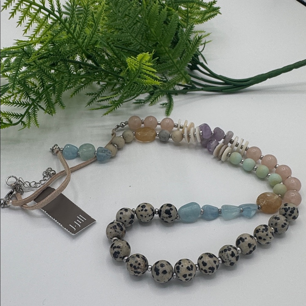 J. Jill Multicolor Beaded Necklace Boho Natural Stone  (BR1313/3) - Picture 8 of 11